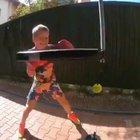 This kids boxing training.