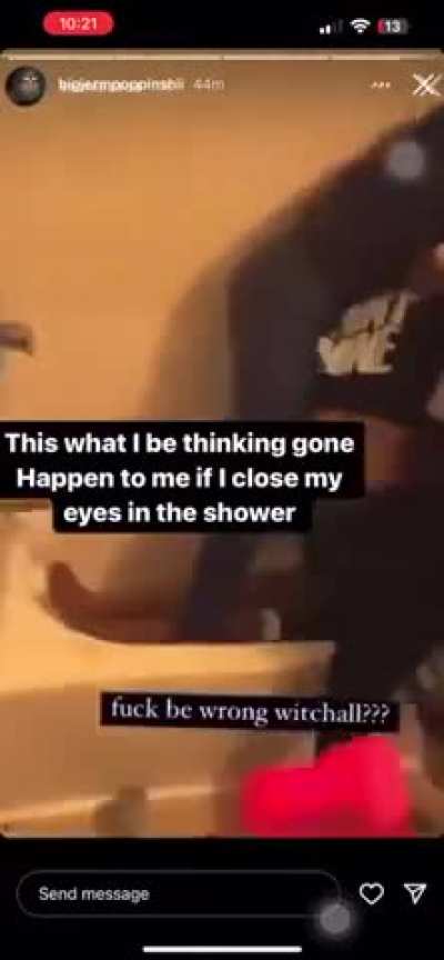 Ganging up on a lady in the shower with a child in the room