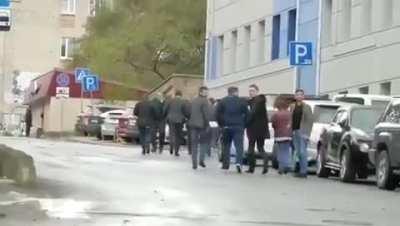 In Vladivostok, Russia, this is how striking dock workers greeted the port's new CEO