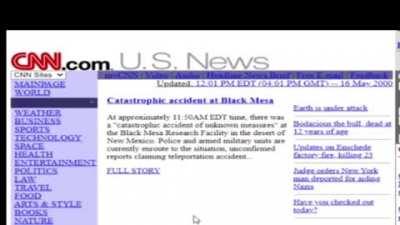 Computer-recorded footage of the first reports of the Black Mesa incident, May 16th, 2000. (oc)