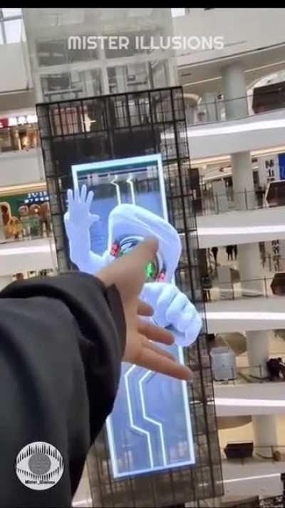 Amazing astronaut illusion in Suzhou Center Mall in China