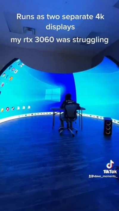 Absolutely huge computer screen.