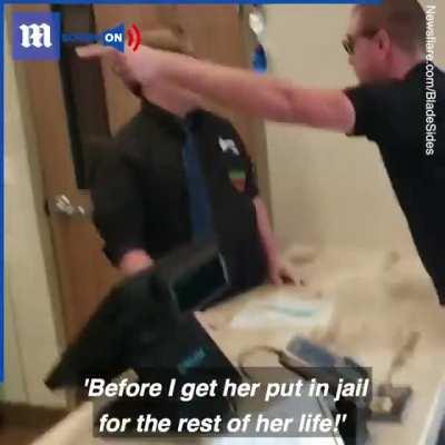 Guy slaps Burger King worker