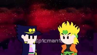 The video is from “JoJo's Bizarre Adventure Stardust Crusaders But Really Really Fast” by Viva Reverie