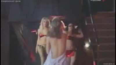 ENF Multiple Wardrobe Malfunctions at Fashion Show - Unknown Russian Show (2000s?)