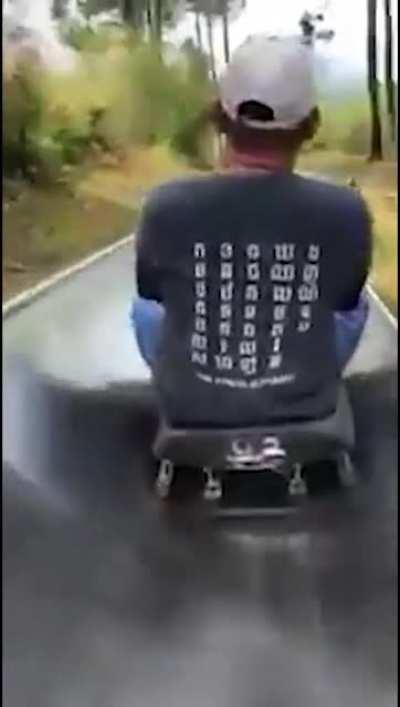 He did brake but f*** his friend