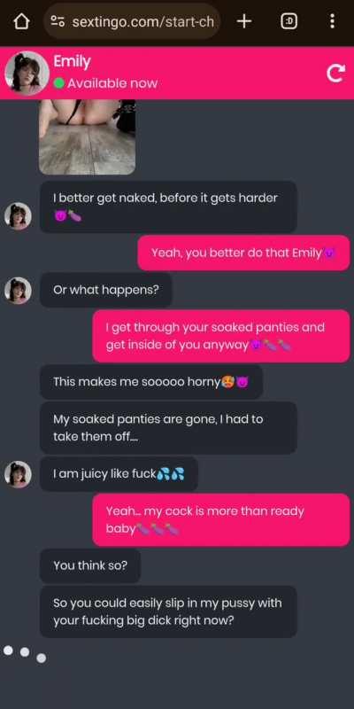 Sexting with Tinder match gets wild