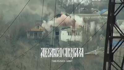 RU POV.Slow motion footage of a RU ATGM being launched