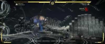 When you kick him so hard he explodes...