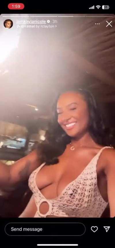 Nipples were somewhat out