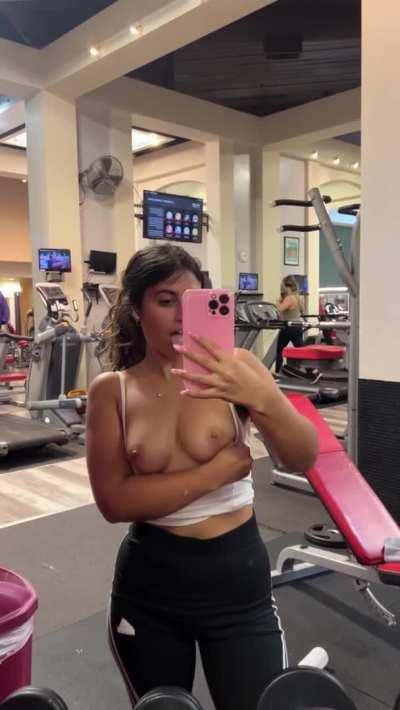 Fit Fit Chicks FitFemdom Fitness Flashing Gymnast Tits