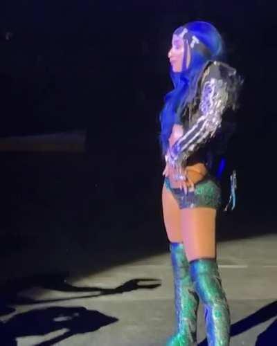 Sasha Banks making her entrance at WWE Rockford