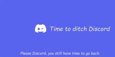Don't be a broom, leave Discord.