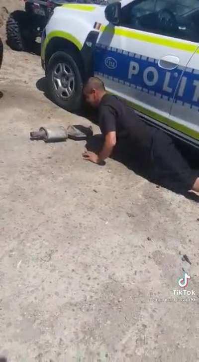 Police car in Romania