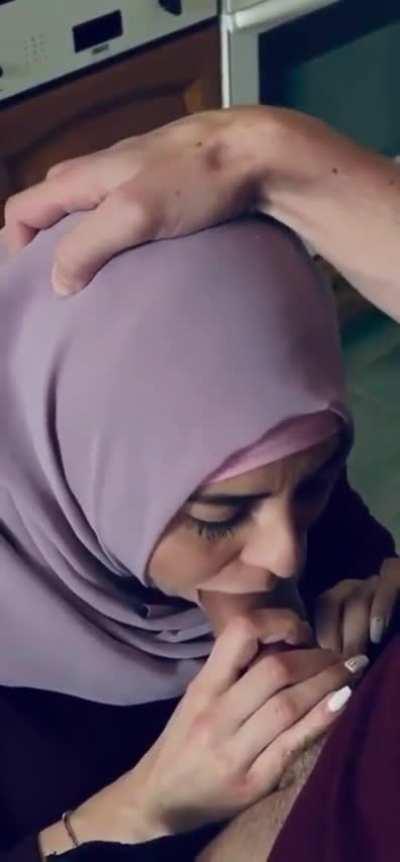 Big Dick Blowjob Hijab Porn GIF by fakename0987654