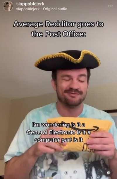 Average Redditor goes to the post office.