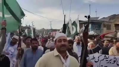 Civilian protest against India, mian mandi, Pak.