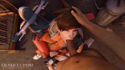 That sexy mouth [Tracer,Overwatch] (GrandCupido)