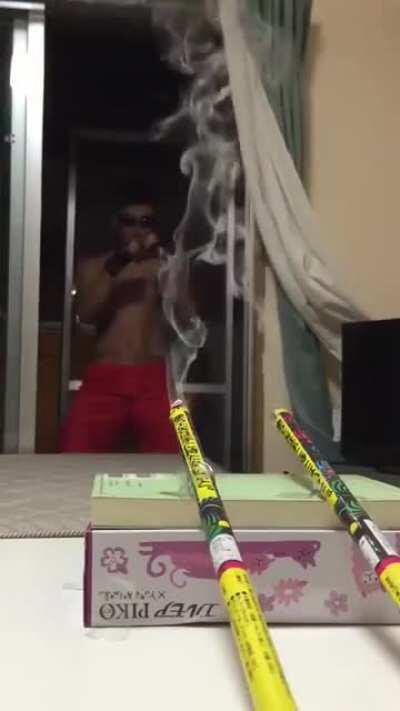 WCGW shooting fireworks at yourself