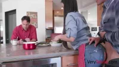 Mom, Son and super busy dad