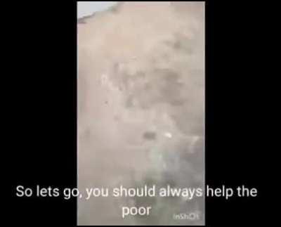 Making a Vlog about helping the poor people.