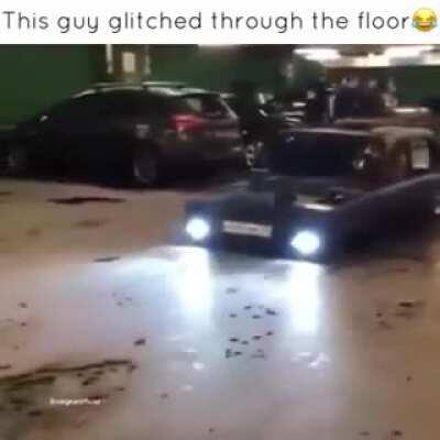Glitched through the floor