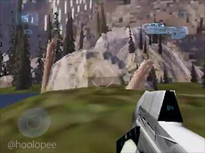 Halo Infinite in Mario 64 style (credits to @hoolopee)