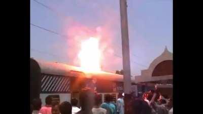WCGW being drunk and atop a train coach