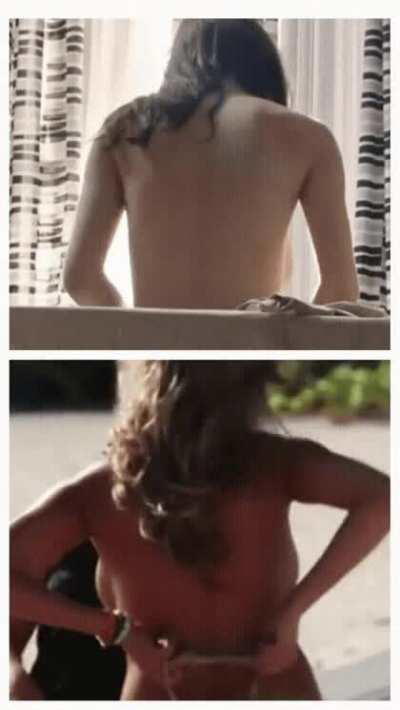 Boobs seen from the back: Alexandra Daddario vs Kate Upton