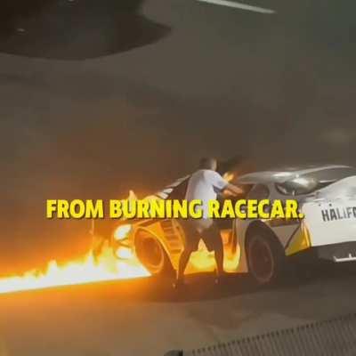 This dad saving his son from a burning car