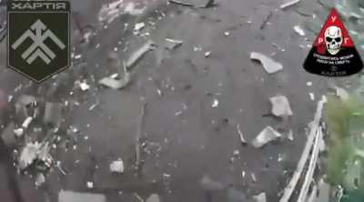 Brazilian fighters from the Ukrainian RUG unit of the 13th NGU Brigade Khartiia came under attack from a Russian drone and artillery and ran to another building for cover in Kupiansk, Kharkiv region. December, 2025. [Music added by the source]