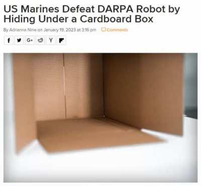 Cardboard box, truly a weapon to surpass DARPA