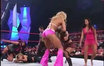 I hope Torrie Wilson didn’t have to pay the WWE’s plastic surgery bills