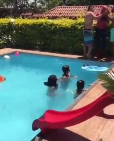 To go swimming as Spiderman, but ended up waterboarding himself.