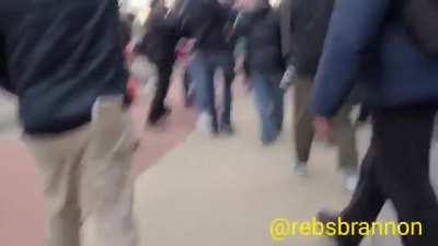 Meanwhile, outside the courthouse where the Kyle Rittenhouse case was held