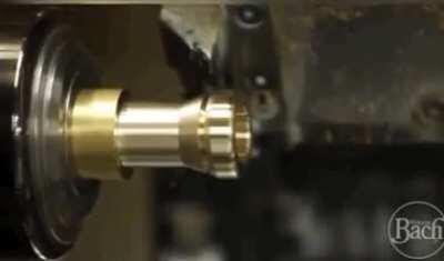 Machining a brass mouthpiece
