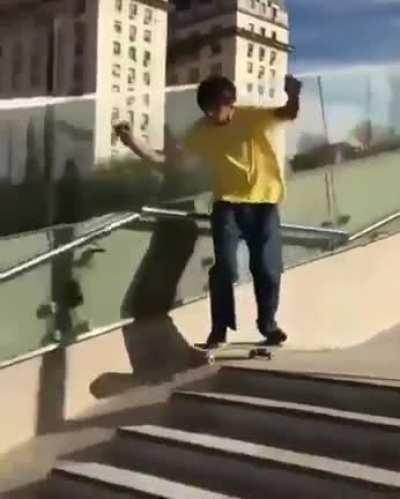 Skating into the street