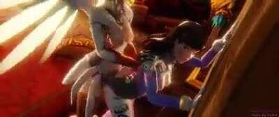 Mercy fucking D.Va (shir0qq, Volkor) [Overwatch]