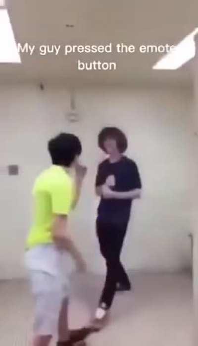 My guy pressed the emote button