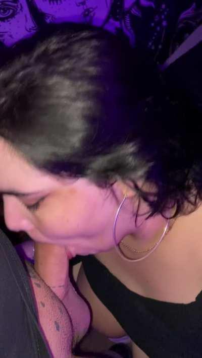 Sucking my stepbro while dad is sleeping