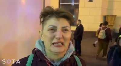 Ru pov Russian mother cries as she tells the camera that she has 2 children that may be called up for service in Ukraine and that she doesn't want to be left alone