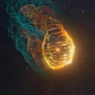 The magnetic heliosphere balloon that protects the solar system from the unseen dangers of the universe.