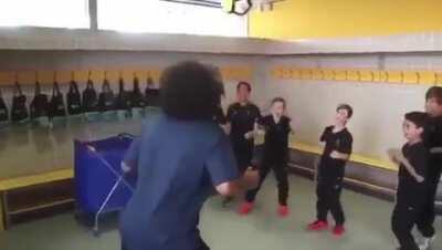 Give some guys a ball and watch them be dudes