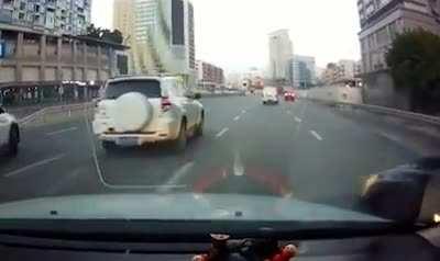 He even had the audacity to honk back at him...