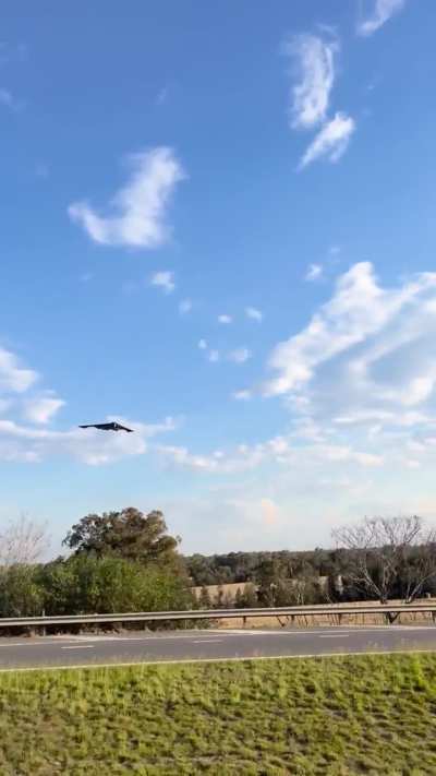 B2 stealth bomber yesterday over Brisbane 
