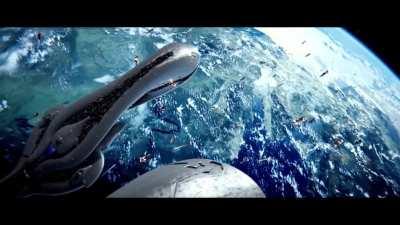 Master Chief Blasts Free Bird From His Helmet While Giving The Covenant Back Their Bomb