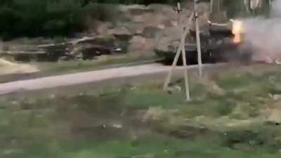 Close-up view of the impacts of the M2 Bradley's 25mm bushmaster autocannon on the BTR-82A and its passengers.