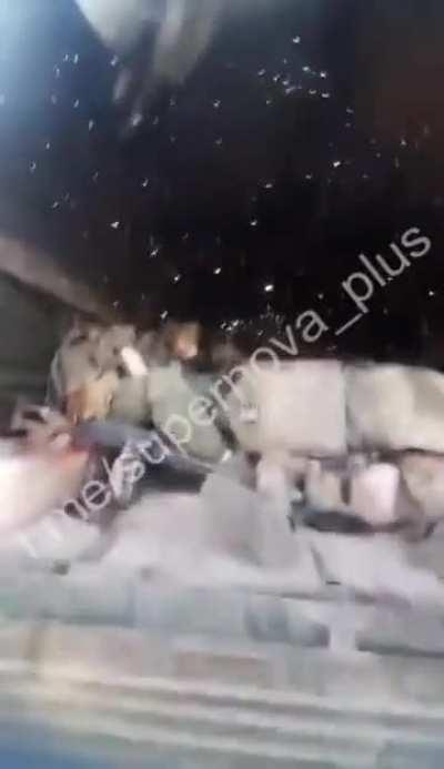 UA POV: Aftermath of HIMARS strike on Russian military convoy, Hladkivka, Kherson region.