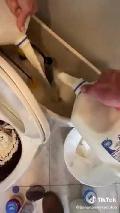 DIY toilet milkshake