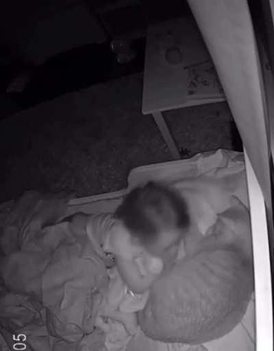 Her smile when she realized he was there